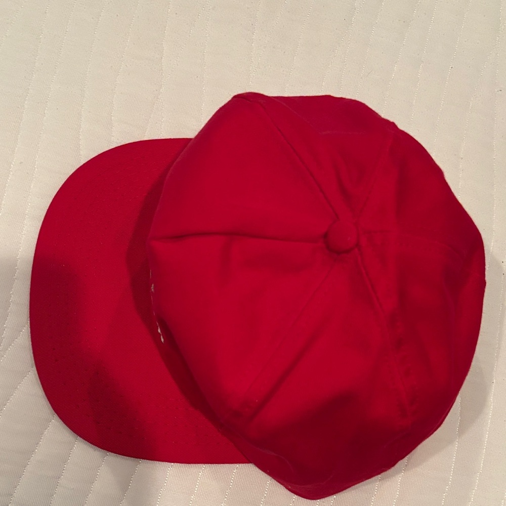 Red Adjustable Snapback Hat - image 5